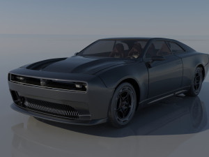 Dodge Charger EV 3D 프린트 모델