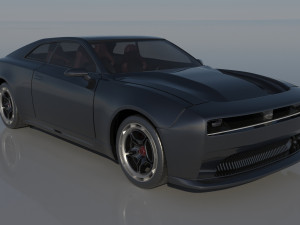 Dodge Charger EV 3D 프린트 모델