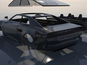 Dodge Charger EV 3D 프린트 모델