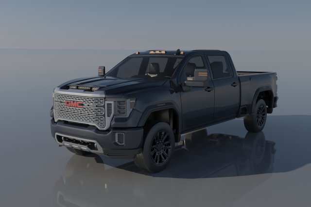 GMC Sierra 2500 2022 3Dプリントモデル .c4d .max .obj .3ds .fbx .stl .blend 