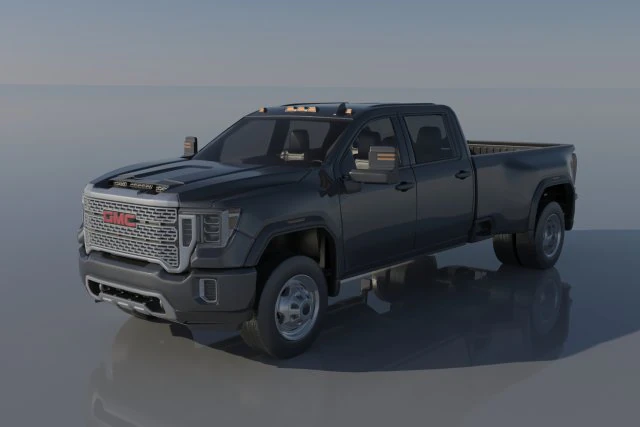 GMC Sierra 3500HD - 2022 3D Print Model .c4d .max .obj .3ds .fbx .stl .blend
