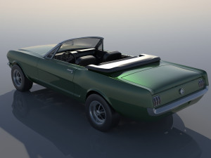 Fo-rd Mu stang 1965 Convertible 3D Принт Модель