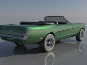Fo-rd Mu stang 1965 Convertible 3D Принт Модель