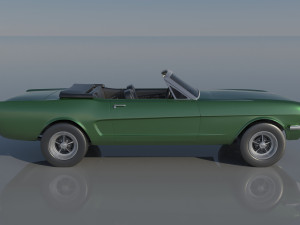 Fo-rd Mu stang 1965 Convertible 3D Принт Модель