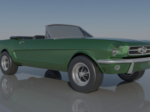 Fo-rd Mu stang 1965 Convertible 3D Принт Модель