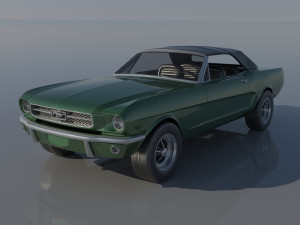 Fo-rd Mu stang 1965 Convertible 3D Принт Модель