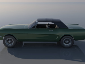 Fo-rd Mu stang 1965 Convertible 3D Принт Модель