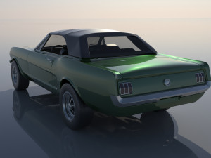 Fo-rd Mu stang 1965 Convertible 3D Принт Модель