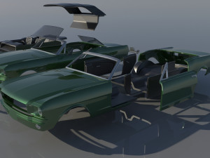 Fo-rd Mu stang 1965 Convertible 3D Принт Модель