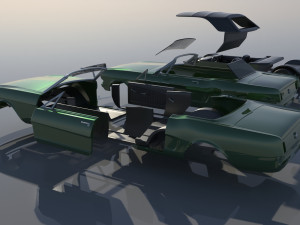 Fo-rd Mu stang 1965 Convertible 3D Принт Модель