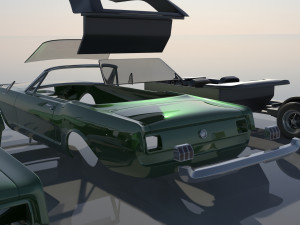 Fo-rd Mu stang 1965 Convertible 3D Принт Модель