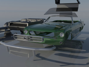 Fo-rd Mu stang 1965 Convertible 3D Принт Модель