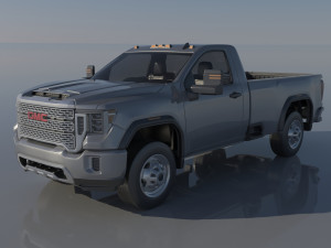 GMC Sierra 3500HD Regular Cab - 2022 Modelo de Impressão 3D