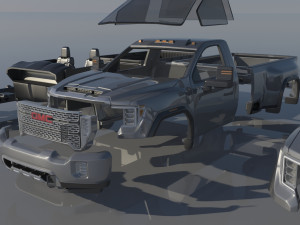 GMC Sierra 3500HD Regular Cab - 2022 Modelo de Impressão 3D