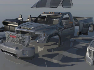 GMC Sierra 3500HD Regular Cab - 2022 3D Print Model