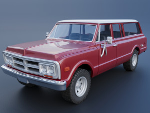 GMC Suburban 1972 3D Print Model