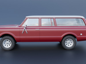 GMC Suburban 1972 3Dプリントモデル