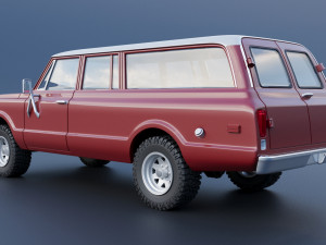 GMC Suburban 1972 3Dプリントモデル