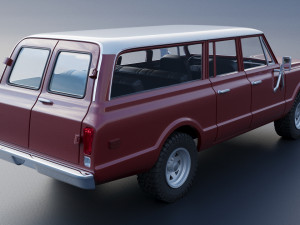 GMC Suburban 1972 3Dプリントモデル