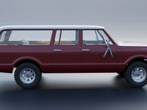 GMC Suburban 1972 3Dプリントモデル