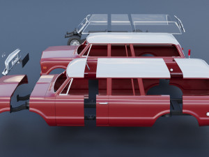 GMC Suburban 1972 3Dプリントモデル