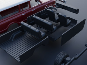 GMC Suburban 1972 3Dプリントモデル