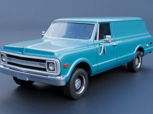 Chevrolet Panel Truck 1970 3D Print Model