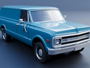 Chevrolet Panel Truck 1970 3D Print Model
