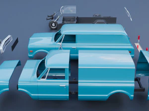 Chevrolet Panel Truck 1970 3D Print Model