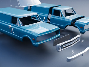 Chevrolet Panel Truck 1970 3D Print Model