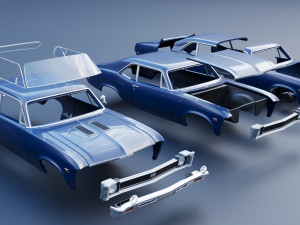 Chevrolet Nova SS 1969 3D Print Model