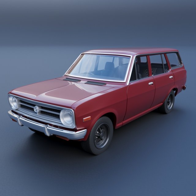 Datsun 1200 Wagon 1972 Modelo de impresión 3D .c4d .max .obj .3ds .fbx .stl .blend 