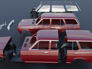Datsun 1200 Wagon 1972 Modelo de impresión 3D