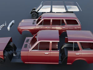 Datsun 1200 Wagon 1972 3D Print Model