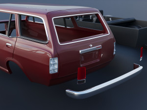 Datsun 1200 Wagon 1972 Modelo de impresión 3D
