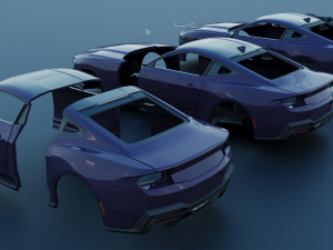 Ford-Mustang 2024 Dark Horse Model do druku 3D