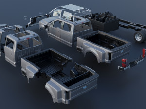 Ford-F350 - 2023 3D-printmodel