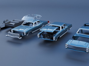 Ford-Galaxie 500 1967 4 door 3D प्रिंट मॉडल