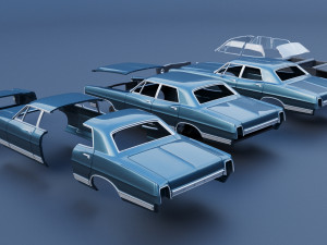 Ford-Galaxie 500 1967 4 door 3D प्रिंट मॉडल