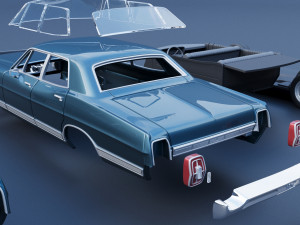 Ford-Galaxie 500 1967 4 door 3D प्रिंट मॉडल