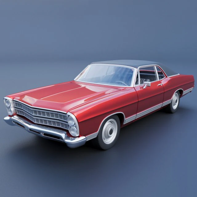 Ford-LTD Coupe 1967 3D Print Model .c4d .max .obj .3ds .fbx .stl .blend 
