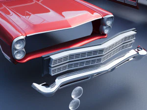 Ford-LTD Coupe 1967 3D Print Model