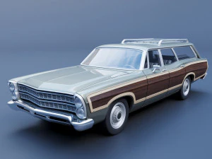 Ford-Country Squire 1967 Model do druku 3D