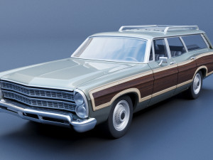 Ford-Country Squire 1967 3D प्रिंट मॉडल