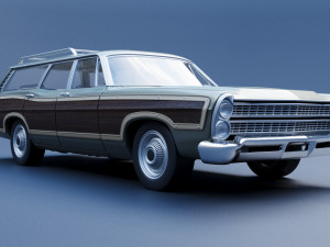 Ford-Country Squire 1967 3D प्रिंट मॉडल