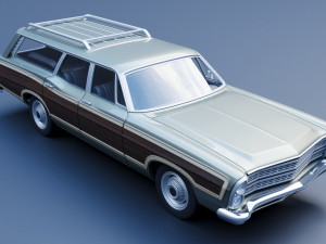 Ford-Country Squire 1967 3D प्रिंट मॉडल