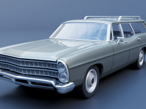 Ford-Country Squire 1967 3D प्रिंट मॉडल