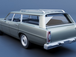Ford-Country Squire 1967 3D प्रिंट मॉडल