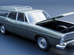 Ford-Country Squire 1967 3D प्रिंट मॉडल