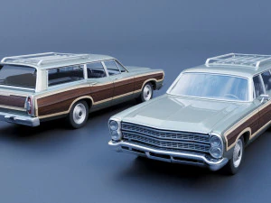 Ford-Country Squire 1967 3D Print Model